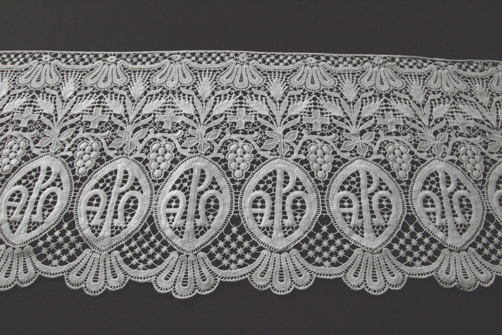 Wheat Grape Chi Rho Alpha Omega 11 1/2 Inches | Religious Lace ...