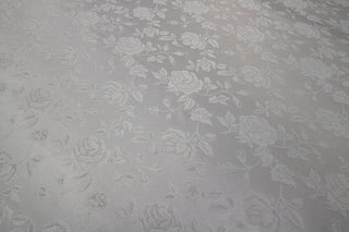 white rose jacquard fabric for christening gown and communion dress