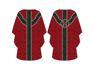 Lent Wounds Chasuble | Scarlet Lent Liturgical Vestment