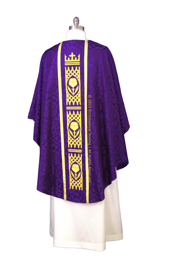Advent Violet Tau Pastor Priest Chasuble | Violet Advent Priest Chasuble - Ecclesiastical Sewing
