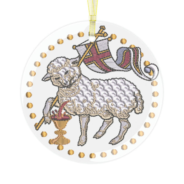 Agnus Dei Glass Ornament Gift - Ecclesiastical Sewing
