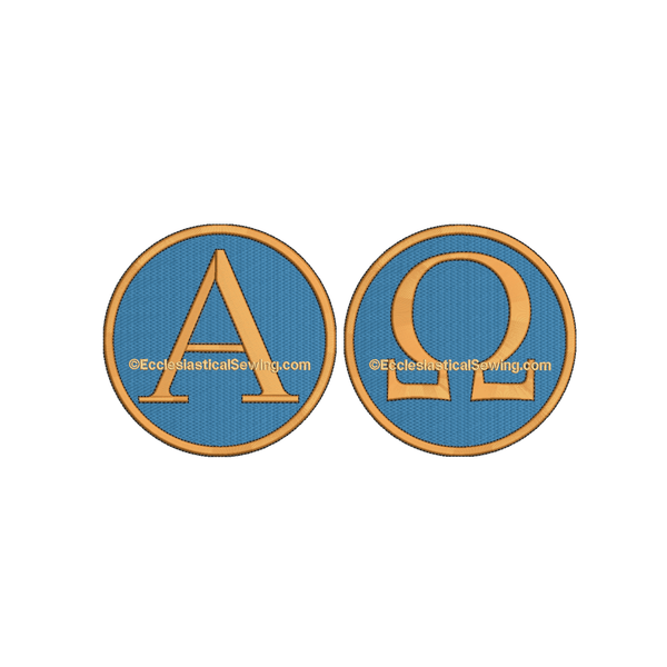 Alpha Omega RondelChurch Digital Embroidery Design | Religious Liturgical Church Embroidery Design Ecclesiastical Sewing