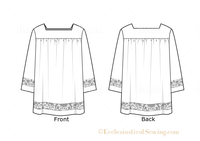 Altar Server Cotta Pattern with Lace | Church Vestment Sewing Pattern