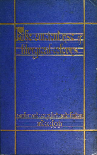 Ancient Use of Liturgical Colours by C. C. Rolfe: Historic blue cover with gold Gothic lettering.
