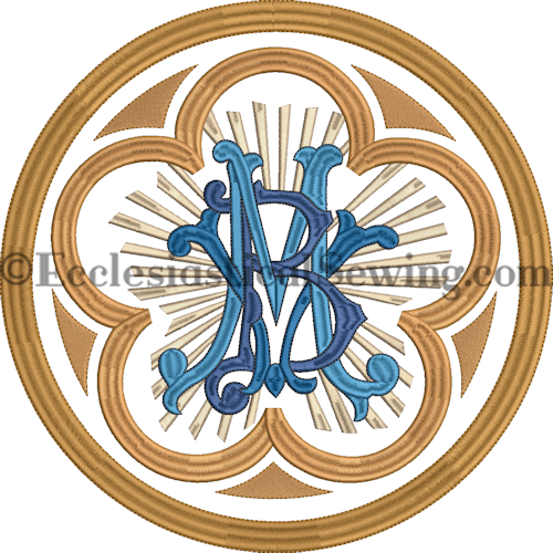 Blessed Virgin Mary Embroidery Design | Digital Machine Embroidery Design Religious Embroidery Design Ecclesiastical Sewing