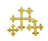 Cross Appliques w/ Iron On Backing | Cross Embroidery Appliques