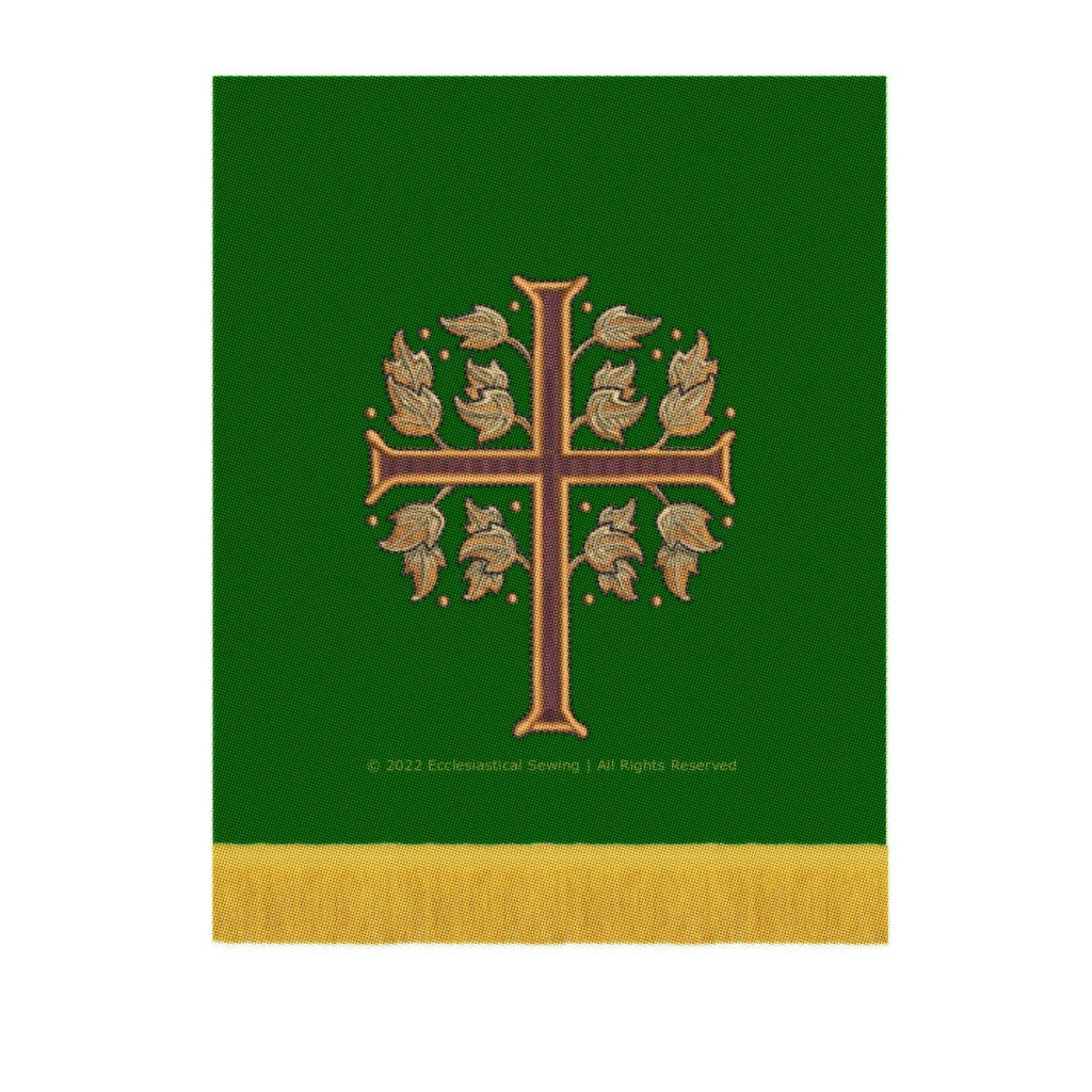 Budded Cross Sanctified Lectern Fall | Trinity Green Altar Hangings ...