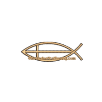 Christian Fish Symbol Religious Church Liturgical Embroidery  | Fish Christian Embroidery Ecclesiastial Sewing
