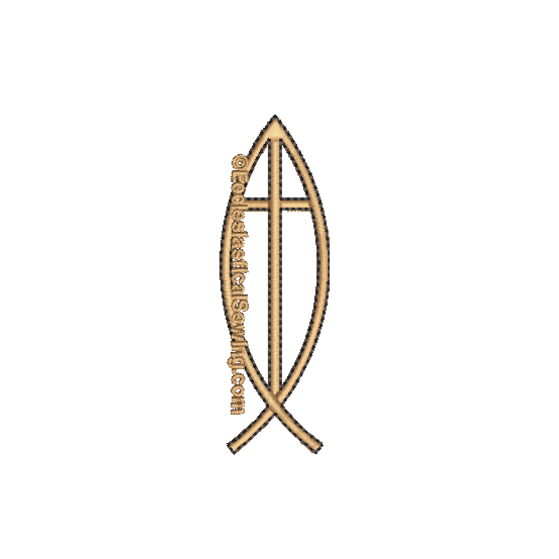 Christian Fish Symbol With Cross