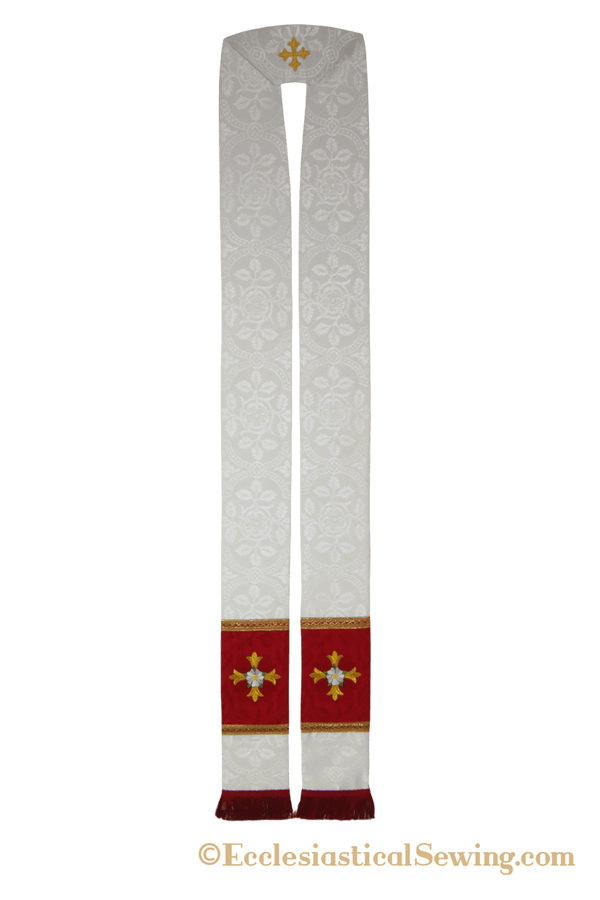 Christmas Rose Clergy Stole | Priest Stoles from Ecclesiastical Sewing