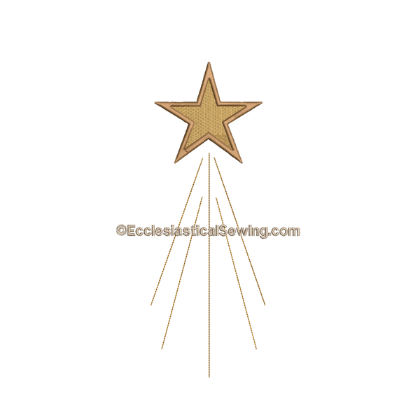 Christmas Star Machine Embroidery Design | Digital Christamas Star Embroidery File Ecclesiastical Sewing