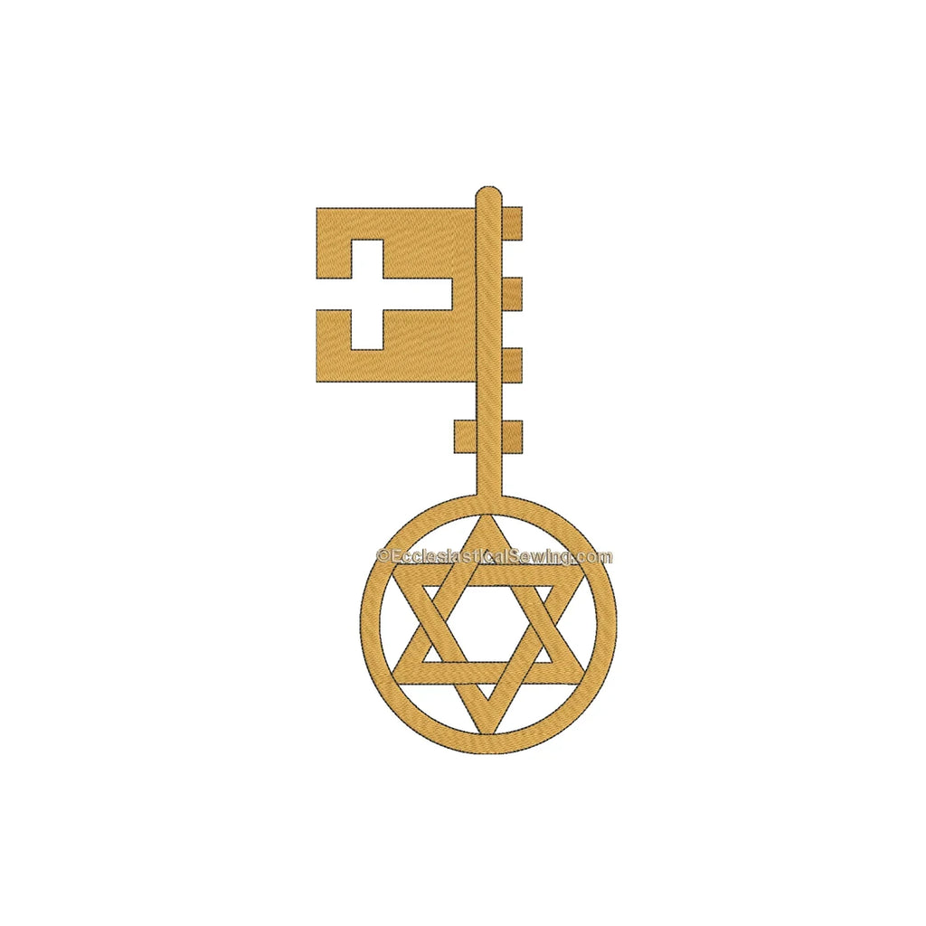 Clavis David Key Religious Machine Embroidery |Digital Embroidery ...