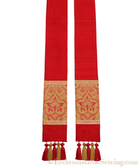 Clergy Stole in the St. Gregory Style #2 | Pastoral and Priests Stoles - Red