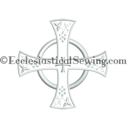 Cross and Grapes Machine Embroidery Design - Ecclesiastical Sewing
