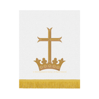 Cross Crown White Pulpit Hanging | Christmas Easter Altar Hangings - Ecclesiastical Sewing