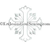 Cross Style 20 with Rays Digital Machine Embroidery Design - Ecclesiastical Sewing