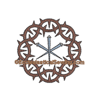 Crown of Thorns Nails Lent Design | Digital Machine Embroidery File