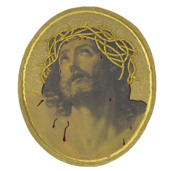 Crucifixion of Christ Embroidered Applique for Church Vestments