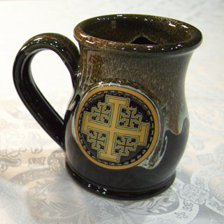 The Crusader's Cup in Dark Chocolate and Caramel, Jerusalem Cross face