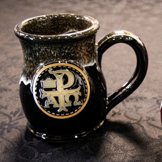 The Crusader's Cup in Dark Chocolate and Caramel, Chi Rho face