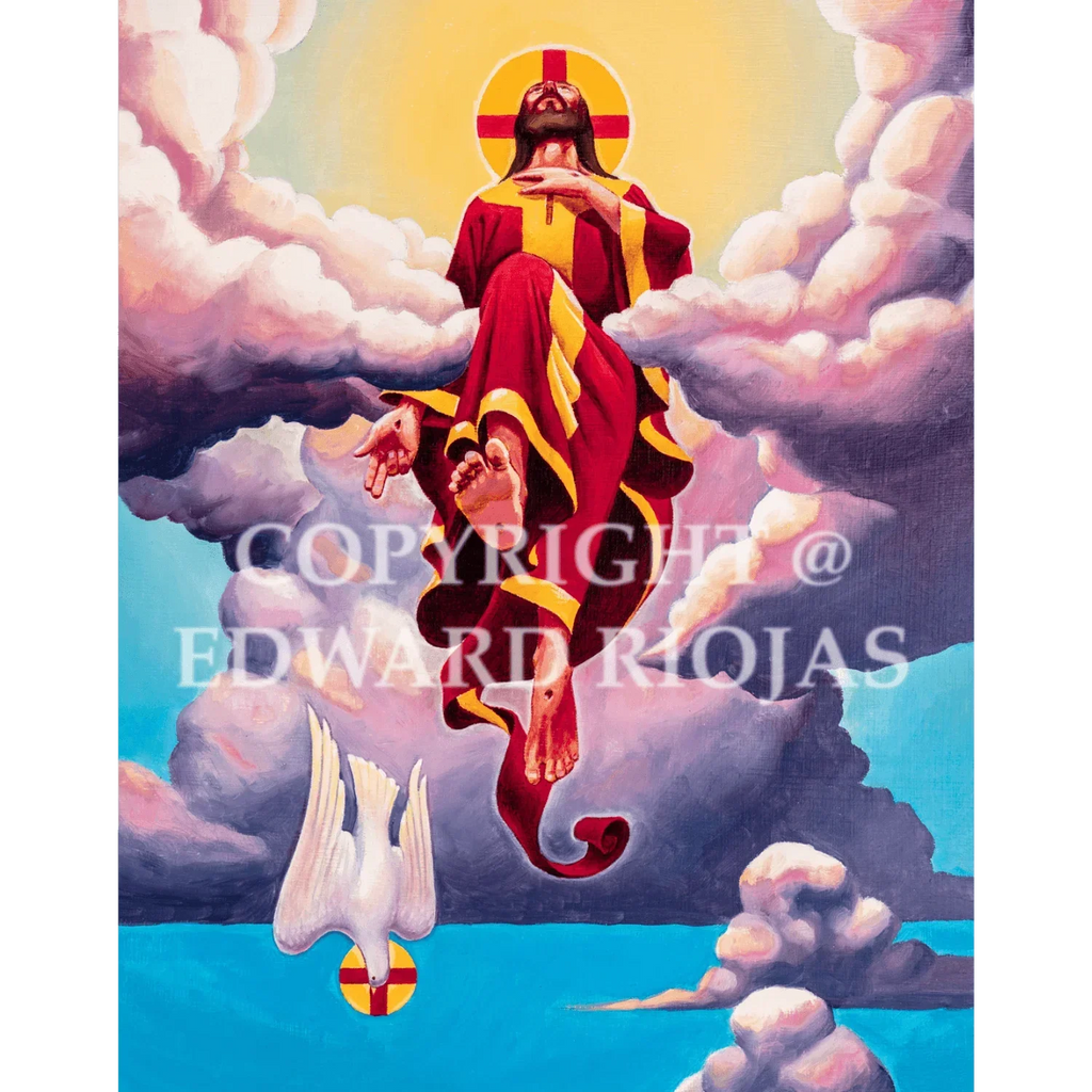 Ed Riojas Line Art DEAR CHRISTIANS ASCENSION VERTICAL Print | Edward Riojas Artwork ...