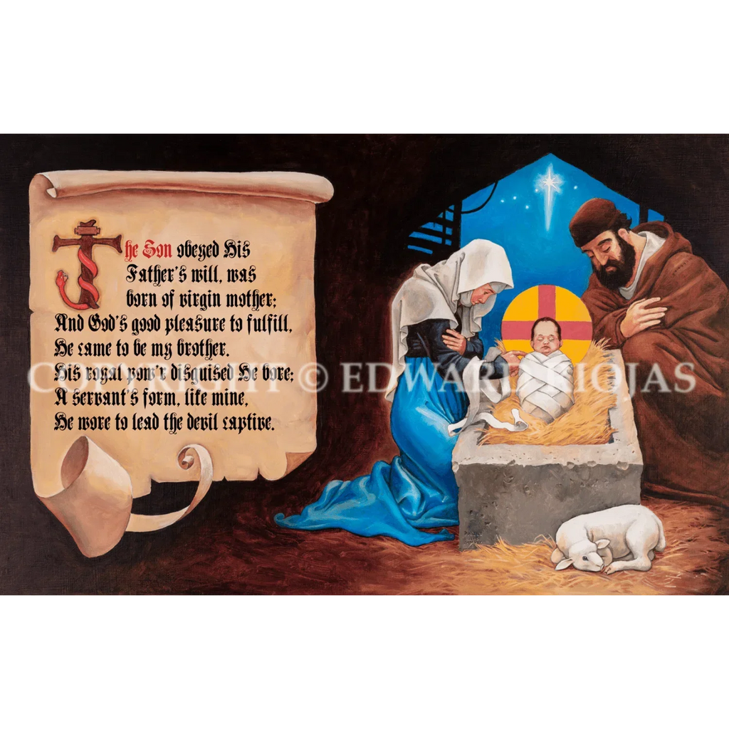 Ed Riojas Lamb DEAR CHRISTIANS NATIVITY SPREAD Print| Edward Riojas Artwork ...
