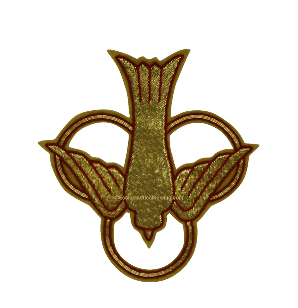 Dove w/ Circles Gold Applique for Liturgical Vestments