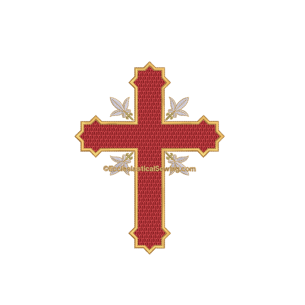 Easter Cross Embroidery Design Digital Download | Easter Cross Machine Embroidery Design Ecclesiastical Sewing