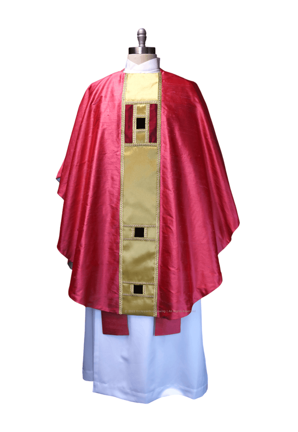 Eglatine Rose Chasuble and Stole Set Pastor or Priest Church Vestments - Ecclesiastical Sewing