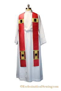 Eglatine Rose Chasuble and Stole Set Pastor or Priest Church Vestments - Ecclesiastical Sewing