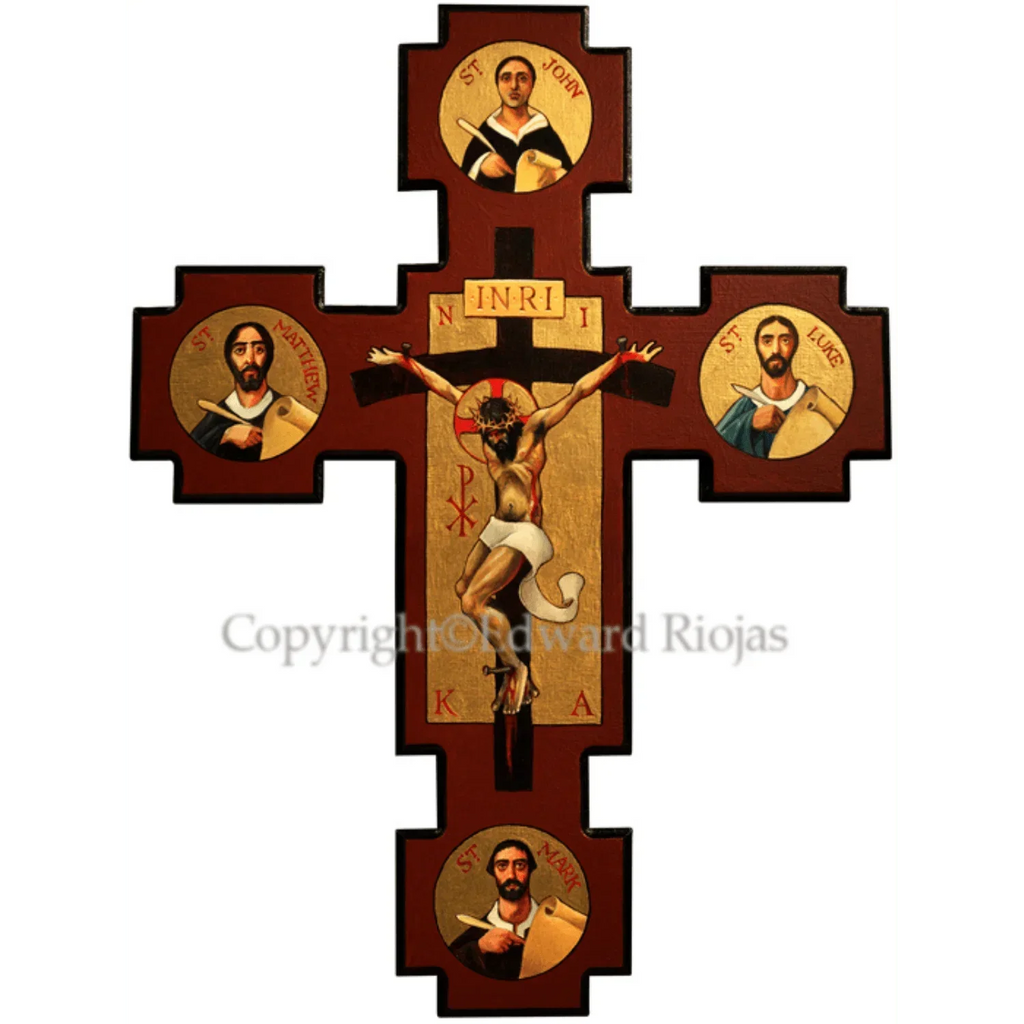 Ed Riojas Lamb Gospel Crucifix Ed Riojas Print Christian | Liturgical Artwork Print ...