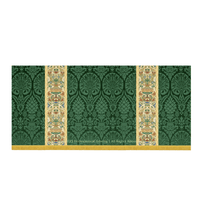 Green Altar Frontal Silk Damask Tapestry Orphrey Bands | Green Altar Hanging - Ecclesiastical Sewing