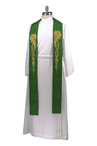 Green Trinity Pastor Priest Stole | Angels demons Green Pastor Priest Trinity Stole