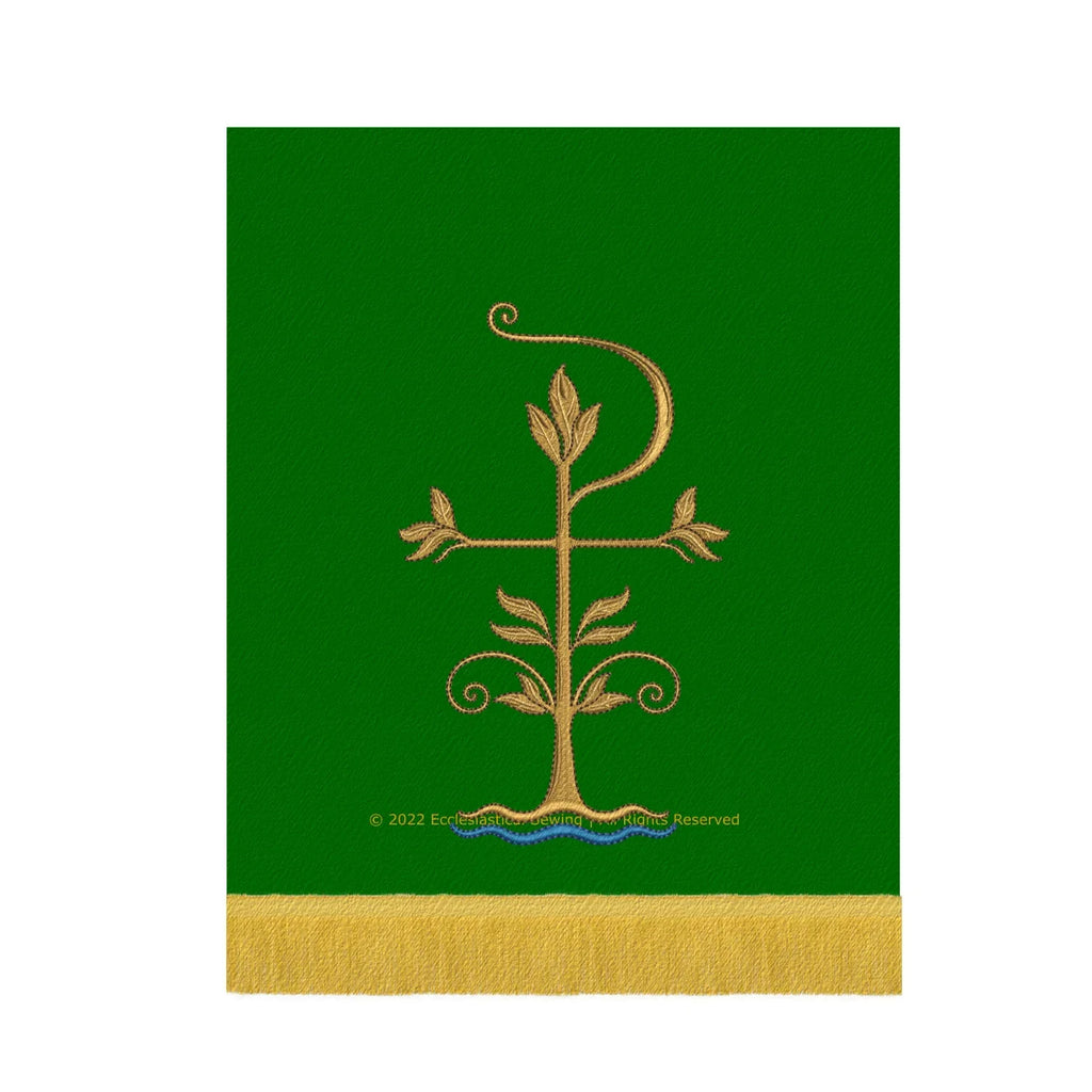 Green Rho Green Apostles Chi Rho Cross Tall Pulpit Lectern Fall | Green Trinity ...