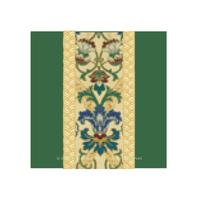 Green Silk Damask Burse | Green Tapestry Accent Burse - Ecclesiastical Sewing