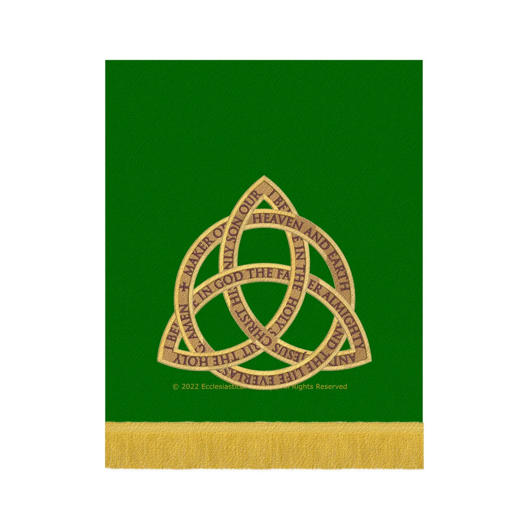 Green Trinity Creed Pulpit Lectern Fall | Trinity Green Altar Hanging ...