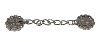Cope Clasp / Morse with Cross & Wreath - Silver
