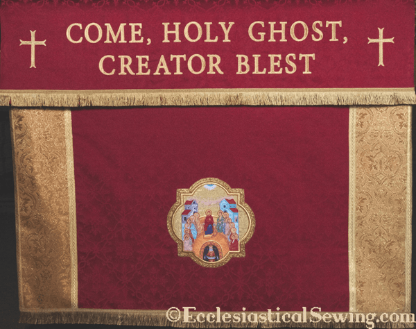 Holy Ghost Creator Blest Altar Frontal | Pentecost Altar Hangings - Ecclesiastical Sewing