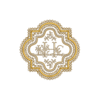 IHC Goldwork monogram for altar hanging church vestment machine embroidery | Digital embroidery Church Vestment Design Ecclesiastical Sewing