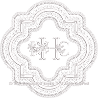 IHC Altar Linen Monogram Religious Embroidery Design | Religious Altar Linen Machine Embroidery Design Ecclesiastical Sewing