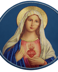 Immaculate Heart Applique Blue | Church Vestment - Ecclesiastical Sewing