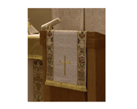 Ivory Tapestry Altar Hanging Pulpit fall | Festival Altar hangings Ecclesiastical Sewing
