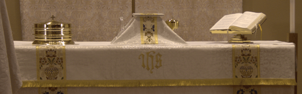 Ivory Tapestry Superfrontal |Church Vestment Altar Hanging - Ecclesiastical Sewing