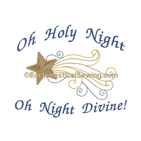 Large Oh Holy Night Digital Embroidery | Machine Embroidery Design - Ecclesiastical Sewing