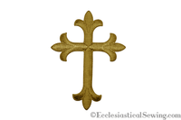 Cross Appliques w/ Iron On Backing & Latin Cross Gold