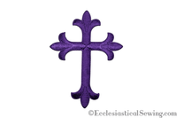 Cross Appliques w/ Iron On Backing & Latin Cross Purple