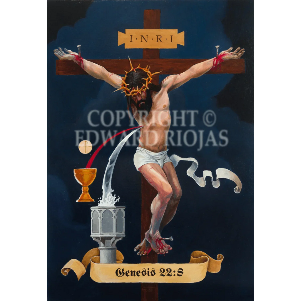 Living Water Cycle CRUCIFIXION Giclée Print Edward Riojas Christian Art ...