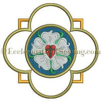 Luther Rose Quatrefoil--Religious Machine Embroidery File - Ecclesiastical Sewing