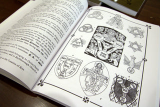 Plate of Trinity emblems including the shield of the Trinity, interlocking rings and the Tetragrammaton