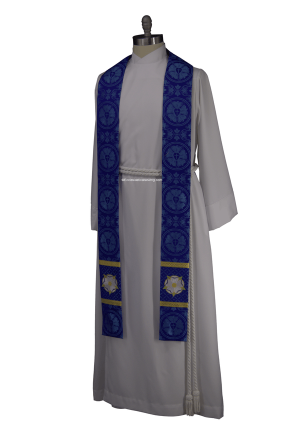 Messianic Rose Advent Stole | Advent Pastor Priest Stole - Ecclesiastical Sewing